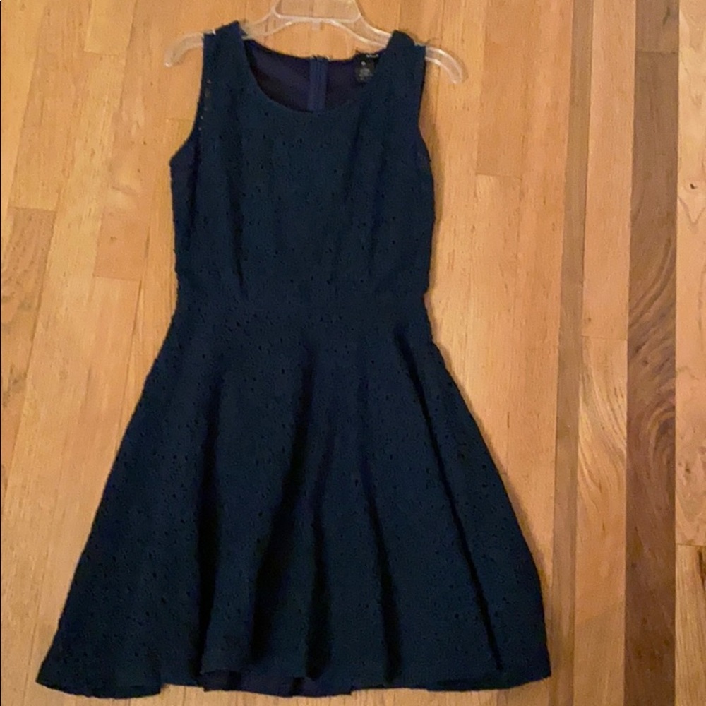 Aqua navy blue dress